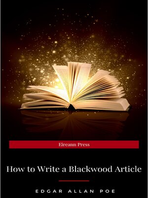 cover image of How to Write a Blackwood Article